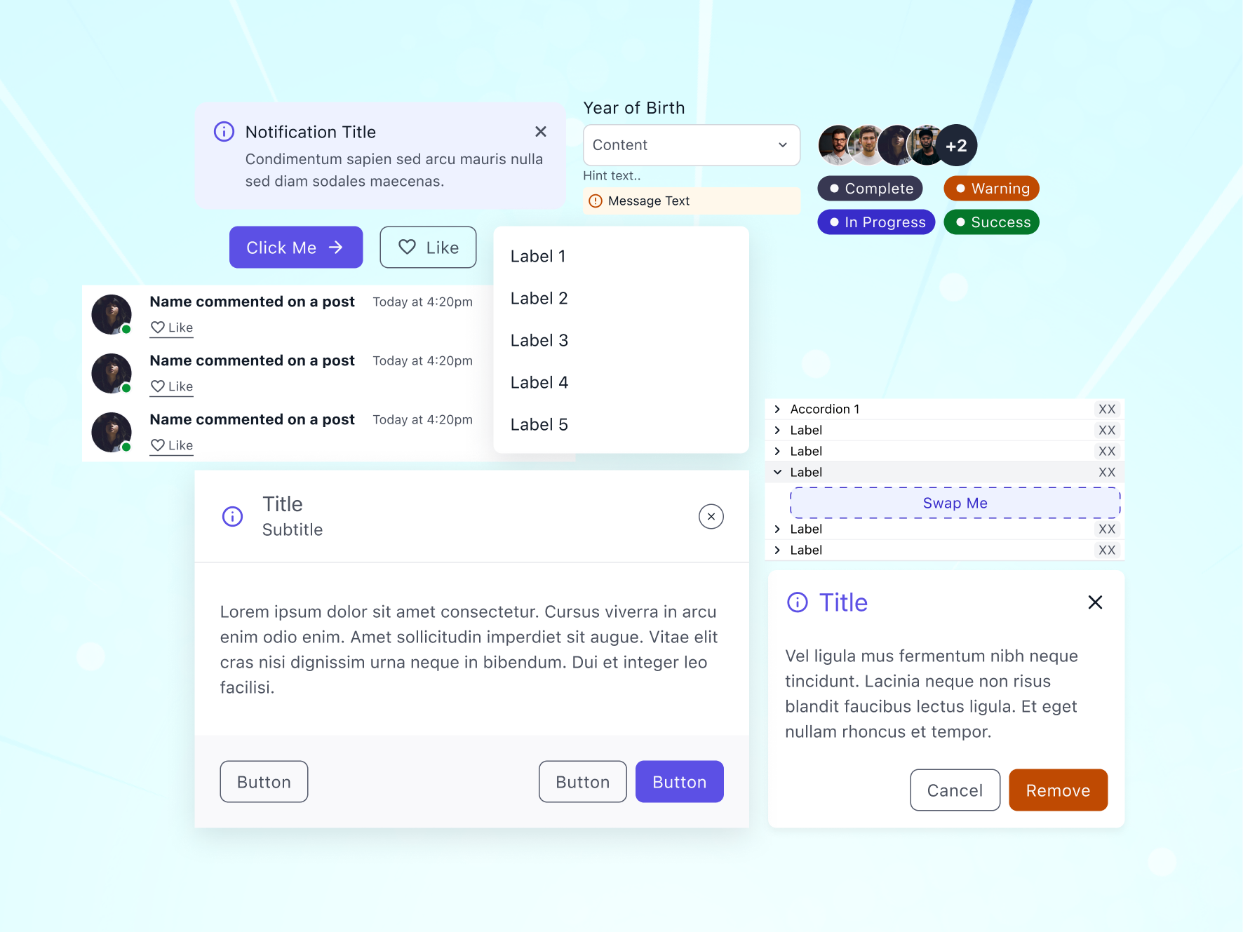 UI component library overview